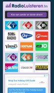 How radioluisteren.fm looks like on a mobile device such as an iPhone.