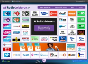 How radioluisteren.fm looks like on a tablet such as an iPad.
