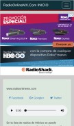 How radioonlinemx.com looks like on a mobile device such as an iPhone.