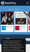 How radioplay.dk looks like on a mobile device such as an iPhone.