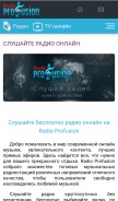 How radioprofusion.com looks like on a mobile device such as an iPhone.