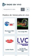 How radios-de-venezuela.com looks like on a mobile device such as an iPhone.