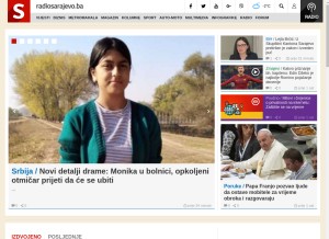 How radiosarajevo.ba looks like on a tablet such as an iPad.