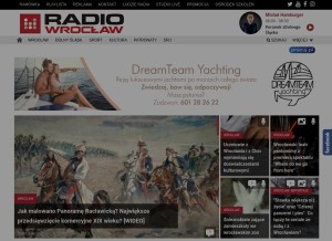 How radiowroclaw.pl looks like on a tablet such as an iPad.