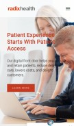 How radixhealth.com looks like on a mobile device such as an iPhone.