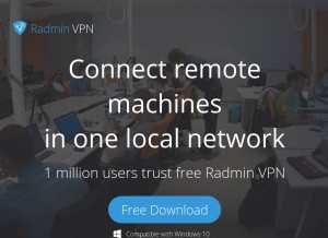 How radmin-vpn.com looks like on a tablet such as an iPad.