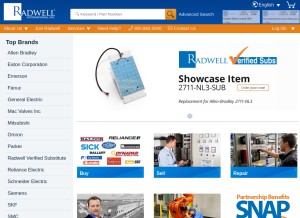 How radwell.com looks like on a tablet such as an iPad.