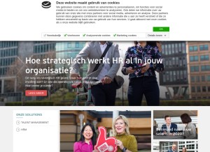 How raet.nl looks like on a tablet such as an iPad.