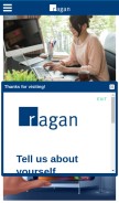 How ragancomms.com looks like on a mobile device such as an iPhone.