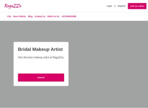 How ragazza.in looks like on a tablet such as an iPad.