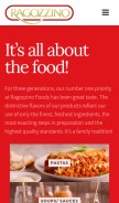 How ragozzino.com looks like on a mobile device such as an iPhone.