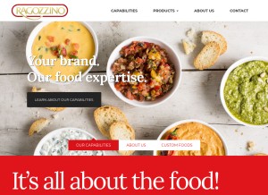 How ragozzino.com looks like on a tablet such as an iPad.