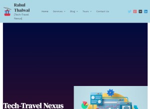 How rahulthalwal.com looks like on a tablet such as an iPad.