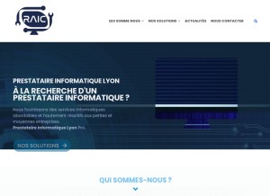 How raic.fr looks like on a tablet such as an iPad.
