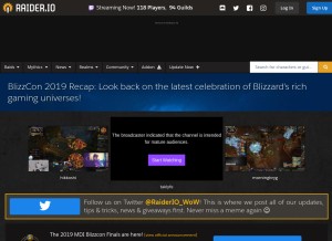 How raider.io looks like on a tablet such as an iPad.
