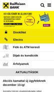 How raiffeisen.hu looks like on a mobile device such as an iPhone.