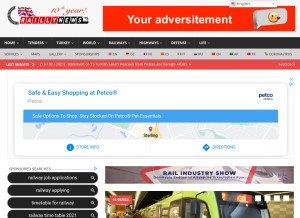 How raillynews.com looks like on a tablet such as an iPad.