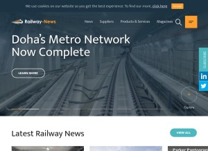 How railway-news.com looks like on a tablet such as an iPad.