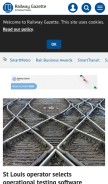 How railwaygazette.com looks like on a mobile device such as an iPhone.