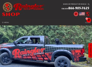 How raingler.com looks like on a tablet such as an iPad.