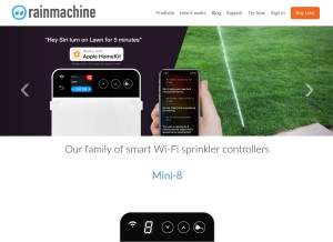 How rainmachine.com looks like on a tablet such as an iPad.