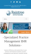 How raintreeinc.com looks like on a mobile device such as an iPhone.