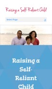 How raisingaselfreliantchild.com looks like on a mobile device such as an iPhone.