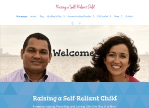 How raisingaselfreliantchild.com looks like on a tablet such as an iPad.