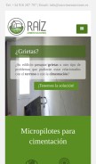 How raizcimentaciones.es looks like on a mobile device such as an iPhone.