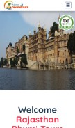 How rajasthanbhumitours.com looks like on a mobile device such as an iPhone.