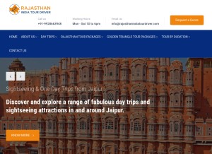 How rajasthanindiatourdriver.com looks like on a tablet such as an iPad.