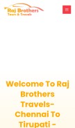 How rajbrotherstravels.com looks like on a mobile device such as an iPhone.
