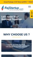 How rajstartup.com looks like on a mobile device such as an iPhone.