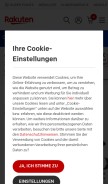 How rakuten.de looks like on a mobile device such as an iPhone.