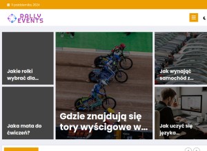 How rallyevents.pl looks like on a tablet such as an iPad.
