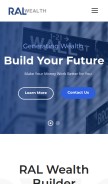 How ralwealth.com looks like on a mobile device such as an iPhone.