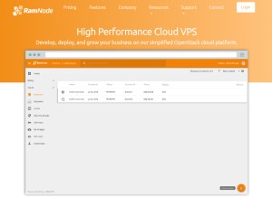 How ramnode.com looks like on a tablet such as an iPad.