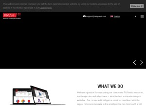 How rampanel.com looks like on a tablet such as an iPad.