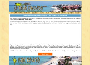 How ranacansada.com looks like on a tablet such as an iPad.