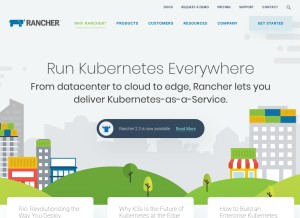 How rancher.com looks like on a tablet such as an iPad.
