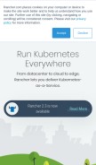How rancher.io looks like on a mobile device such as an iPhone.