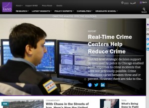 How rand.org looks like on a tablet such as an iPad.