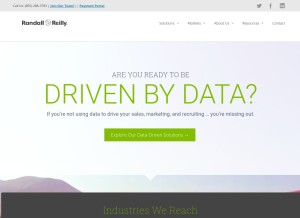 How randallreilly.com looks like on a tablet such as an iPad.