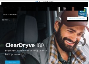 How randmcnally.com looks like on a tablet such as an iPad.