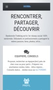 How rando-trekking.com looks like on a mobile device such as an iPhone.