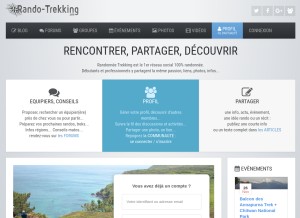 How rando-trekking.com looks like on a tablet such as an iPad.