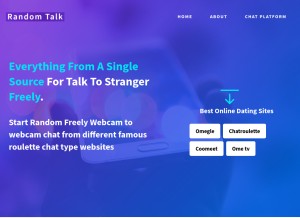 How random-talk.net looks like on a tablet such as an iPad.