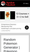 How randompokemon.info looks like on a mobile device such as an iPhone.