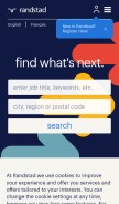 How randstad.ca looks like on a mobile device such as an iPhone.