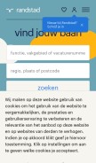 How randstad.nl looks like on a mobile device such as an iPhone.